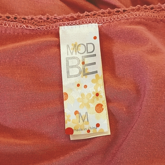 MOD BE EMBROIDERED CORAL COLOR BOHO CARDIGAN WOMEN'S SIZE M - Picture 4 of 6